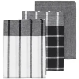 Kela 15972 Reinigungstücher Baumwolle schwarz / Weiß / grau