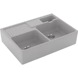 Villeroy & Boch Spülstein Doppelbecken steam + Handbetätigung