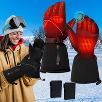 DeeprBetter Elektrisch Beheizbare Handschuhe, Warme Handschuhe mit Akku 4000mAh Winterhandschuhe Beheizt, Beheizte Motorradhandschuhe Touchscreen mit 3 Stufen, Beheizte Skihandschuhe für Jagen Wandern