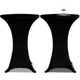 deluke Tischhusse AMAU Schwarz Ø 80 cm 2er Set