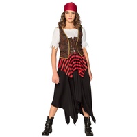 Boland - Kostüm Piratin Tornado, Kleid, Korsett, Kopftuch, Seeräuber, Freibeuter, Kostüm, Karneval, Mottoparty