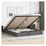 vidaXL Ottoman-Bett ohne Matratze Grau 160x200 cm Kunstleder