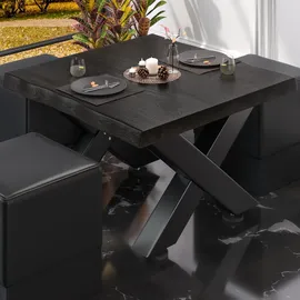 GGM Möbel Bistro Loungetisch Schwarz Wenge 70 x 70 x 41 cm