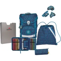 DERDIEDAS 8509154 5-teiliges Schulrucksack-Set Ergoflex Easy Blue Speed