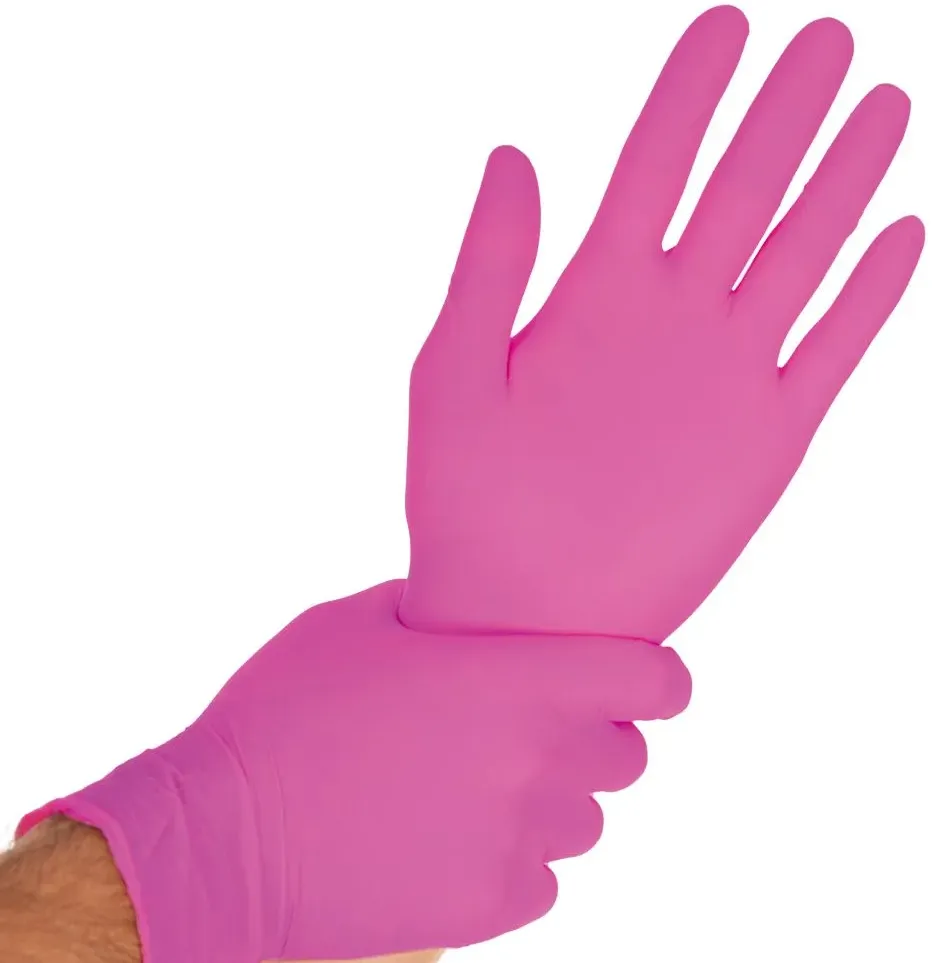 Hygostar Safe Light Nitrilhandschuhe magenta puderfrei, VE 1000 Stück 6/XS