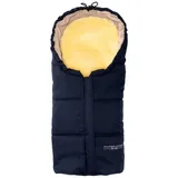 Hofbrucker Lammfell-Fußsäckchen Leni für Babyschale und Kinderwagen in Navy Blue | Gr.: onesize