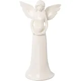 creativ home Engelfigur CREATIV HOME "Engel", weiß, B:13cm H:24cm T:7,5cm, Dekofiguren, Engelfigur, mit Herz