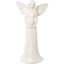creativ home Engelfigur CREATIV HOME "Engel", weiß, B:13cm H:24cm T:7,5cm, Dekofiguren, Engelfigur, mit Herz