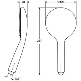 CORNAT Handbrause FERRITO Ø Duschkabinen-Armatur