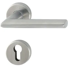 HOPPE 3530007 FH-Drückergarnitur STOCKHOLM - auf Rosette PZ, 40-45, SST, Edelstahl matt