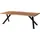 MASSIVMOEBEL24.DE Baumtisch Akazie 240 x 76 x 100 cm natur lackiert/schwarz