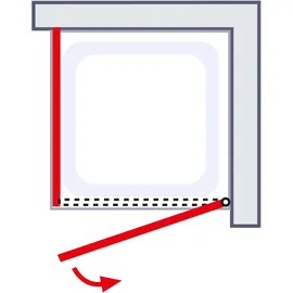 Schulte Sunny Eckdusche mit Drehtür 90 x 90 cm EP2370060150