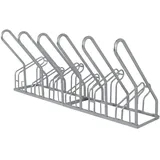 Baumarktplus Fahrradständer für 6 Fahrräder 210x40x85 cm Stahl feuerverzinkt 2x3 höhenversetzt mit Anlehnbügel