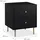 Relaxdays Nachtschrank 2 Schubladen 45 x 40 x 52 cm Schwarz/Gold