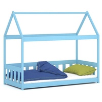 Siblo Einzelbett Einzelbett Haus Jonas für Kinder (Einzelbett Haus Jonas für Kinder) blau 90 cm x 200 cm x 174 cm