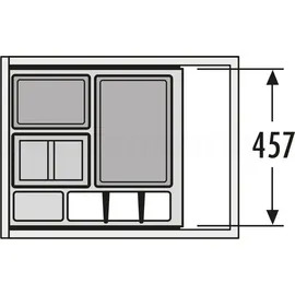 HAILO Abfallsammler 3620511 Einsatz Separato K 500 18/8/8/D + Hellgrau