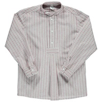 OS-Trachten Trachtenhemd Stere Jungen Langarmhemd mit Riegel unter der Knopfleiste, Schlupfform rot 146/152
