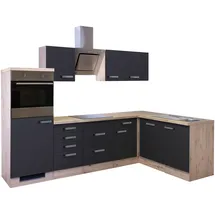 Flex-Well Winkelküche L-Form 280 x 170 cm grau