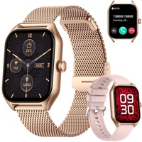 Smartwatch, Fitness Tracker uhr mit Anruffunktion für Damen und Herren Smartwatch, 1,85''-Voll-Touch-Farbdisplay Zoll Zoll Gesundheits-Smartwatch