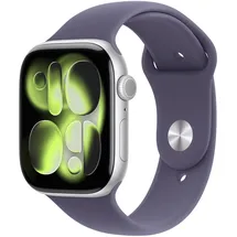 Apple Watch Series 11 GPS + Cellular 46mm Silver Aluminium Sport Band purple fog S/M