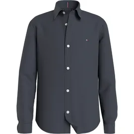 Tommy Hilfiger Kids Solid Langarmhemd Twilight Navy 8 Jahre