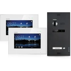 Balter Home Video Türsprechanlage für 1 Familienhaus, 2x Monitore, Balter EVO Schwarz