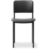 Fredericia Plan Chair gepolstert, schwarz / leder omni 301 schwarz