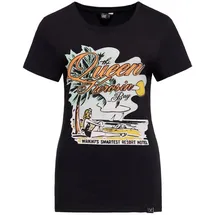 Queen Kerosin Print T-Shirt Queens Bay in schwarz | Gr.: S