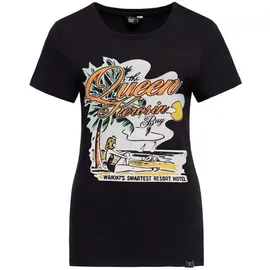 Queen Kerosin Print T-Shirt Queens Bay in schwarz | Gr.: S