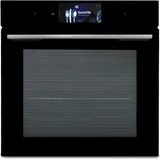 Bosch HSG7584B1 Serie 8 Smarter Einbau-Dampfbackofen, 60 x 60 cm, 1 L Wassertank, Digitaler Bedienring, TFT-Touchdisplay Pro, Perfect Steam Dampfsensor, Dampf-Funktion Plus, Heißluft sanft