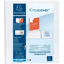Exacompta 10x Ringbuch Kreacover 30 mm-Ring-ø Weiß