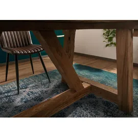 MASSIVMOEBEL24.DE Esstisch Teak 200x100x78 natur unbehandelt BASSANO #149 - Braun