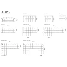 micadoni Pouf, Hellgrau, Textil, cm, Hergestellt in Europa, Oeko-Tex®, Wohnzimmer, Hocker, Poufs