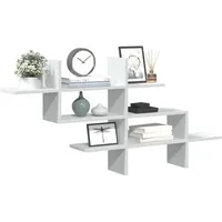 vidaXL Wandregal 124,5 x 18 x 60,5 cm Weiß