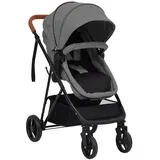 vidaXL 2-in-1 Kinderwagen hellgrau und schwarz 10335