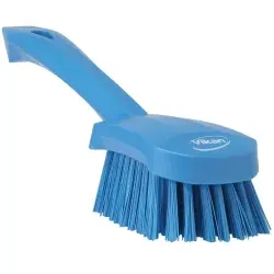 Vikan Handbürste mit kurzem Stiel, hart 41923 , Farbe: blau