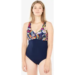 Badeanzug Damen Aquafitness - Rosy Yvo blau navyblau|stahlblau DE 38 / FR 40