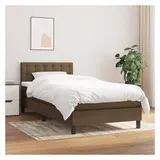 vidaXL Boxspringbett 100 x 200 cm Dunkelbraun