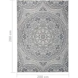 vidaXL Outdoor-Teppich Flachgewebe 200x280 cm Blaues Muster