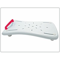 Badewannenbrett Badewannensitz Wannensitz (75 cm lang) mit Seifenablage und mit rotem Griff *Top-Qualität zum Top-Preis*
