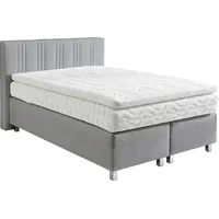 Westfalia Schlafkomfort Boxspringbett, grau, B:155cm L:210cm, Bezug: 100% Polyester;Polsterung: