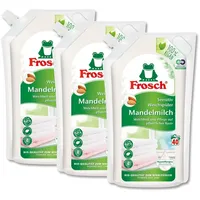 Frosch Weichspüler Mandelmilch 1 Liter pflegend mit Mandelmilch (3er Pack)