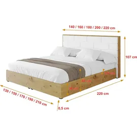 altdecor ENZO8 180 x 200 cm Weiß