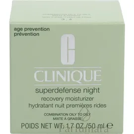 Clinique Superdefense Night Recovery Moisturizer combination oily to oily skin 50 ml