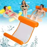 Aufblasbares Schwimmbett, 4-in-1-wasserhängematte, Loungesessel, Pool-lounge, Luftmatratze, Pool-hängematte, Aufblasbare Pool-hängematte Für Erwachsene Und Kinder (orange)