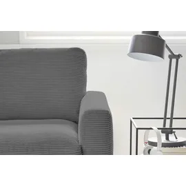 KAWOLA Ecksofa Cara Cord Recamiere links grau