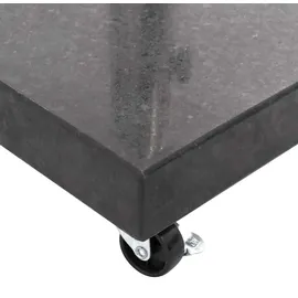 vidaXL Schirmständer Granit 30 kg Quadrat Schwarz