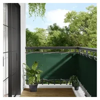 vidaXL Balkon-Sichtschutz Dunkelgrün 75x1000 cm 100 % Polyester-Oxford
