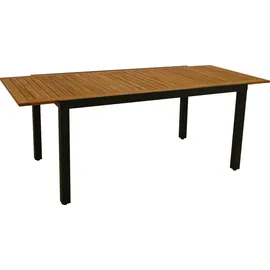 DEGAMO Milos Ausziehtisch 150/200 x 90 x 75 cm Anthrazit/Braun