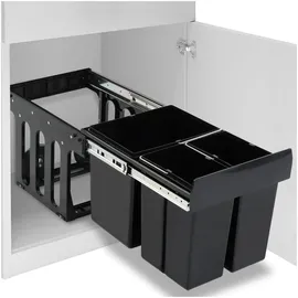 vidaXL Abfallsammler 48 l Schwarz